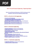 Basic Civil and Mechanical Engineering