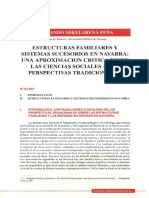 Estructuras Familiares y Sistemas Sucesorios en Navarra