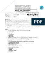 Soal Pak Kelas Xi Sem. Genap 2022-2023