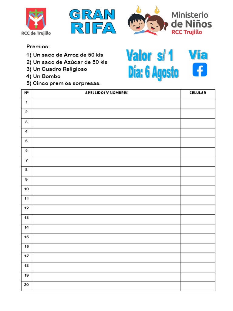 Rifa - Ministerio de Niños | PDF
