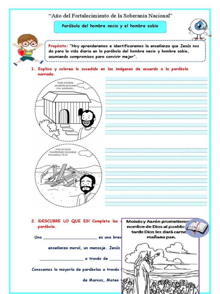 Parabola Del Hombre Necio y El Hombre Sabio PDF