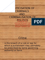 Politics at Ion of Criminals