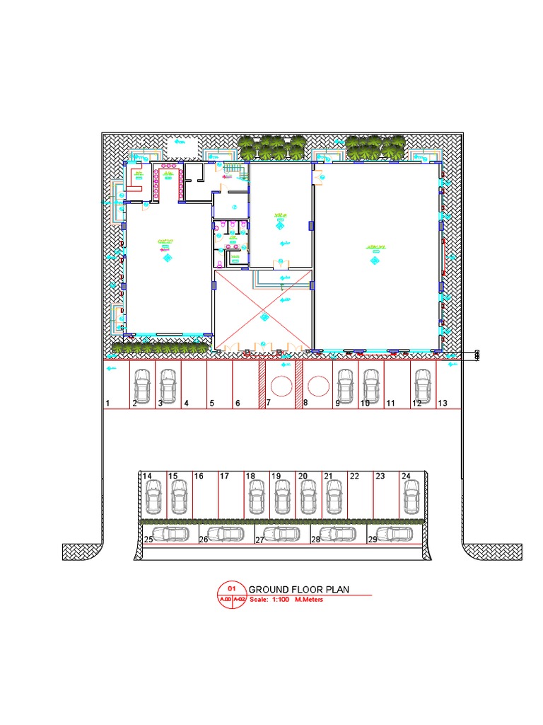 Ground Floor Plan Ground Floor Plan: Scale: 1:100 M.Meters 01 Scale: 1: ...
