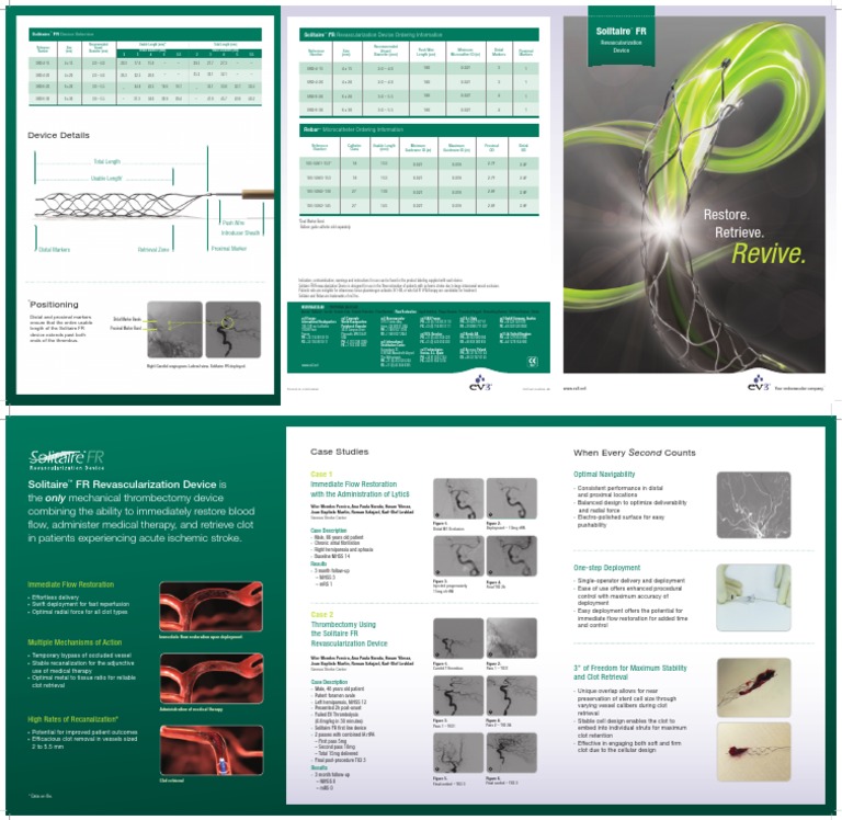 Solitaire FR Brochure | PDF | Stroke | Ischemia