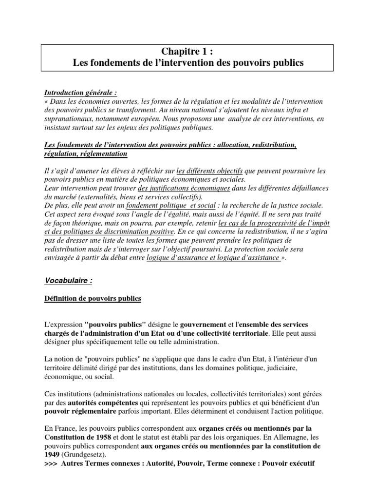L Intervention De L Etat Dans L économie Dissertation