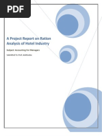 A Project Report On Ration Analysis of Hotel Industry