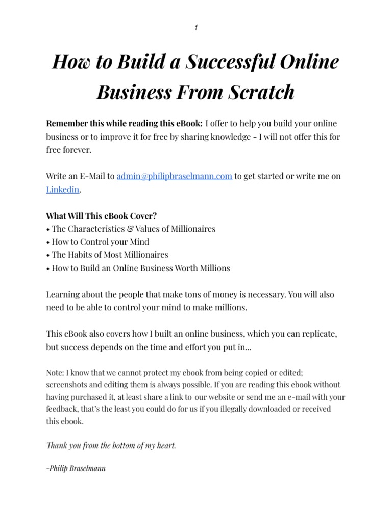 How To Build Business Online | PDF | Thought | Greed