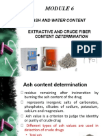 Module 6 - Ash, Water, Extractive and Crude Fiber Content Determination