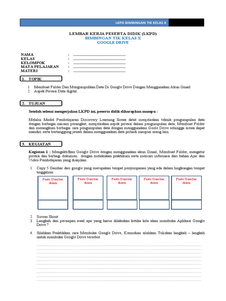 3. LEMBAR KERJA PESERTA DIDIK (LKPD) (INFORMATIKA) | PDF