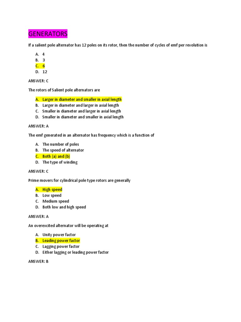 GENERATORS | PDF