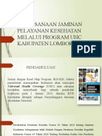 Pelaksanaan Program Jaminan Kesehatan Melalui UHC