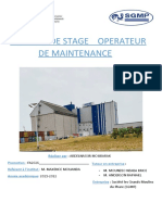 RAPPORT DE STAGE OPERATEUR DE MAINTENANCE