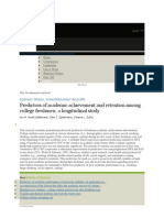 Predictors of Academic Achievement and Retention Among College Freshmen: A Longitudinal Study