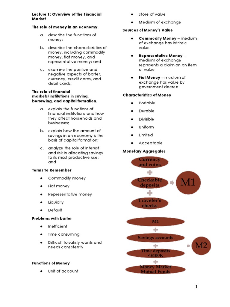 Financial Market Overview and Functions | PDF | Finance & Money Management