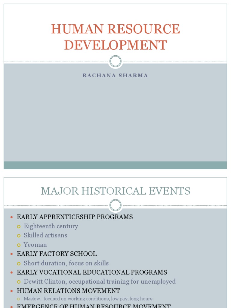 Overview of Human Resource Development | PDF | Organization Development ...