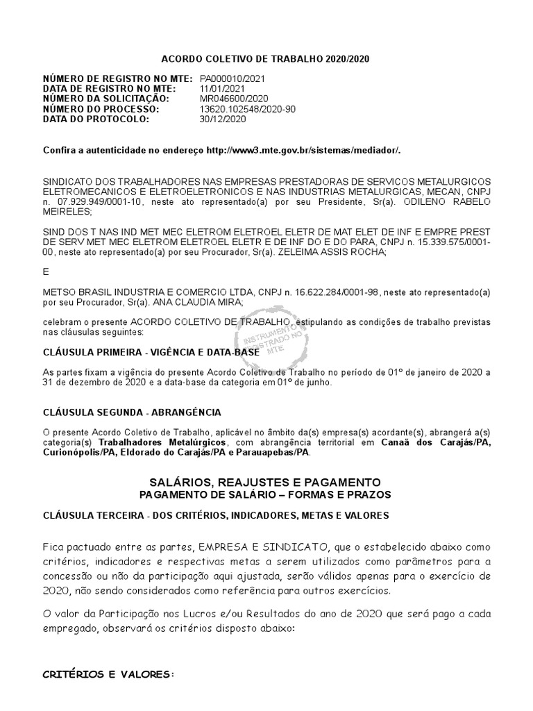 metso-extrato-acordo-coletivo-plr-2020-servicos-metalurgicos-pdf
