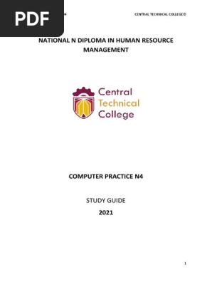Computer Practice N4 Study Guide. (CTC)