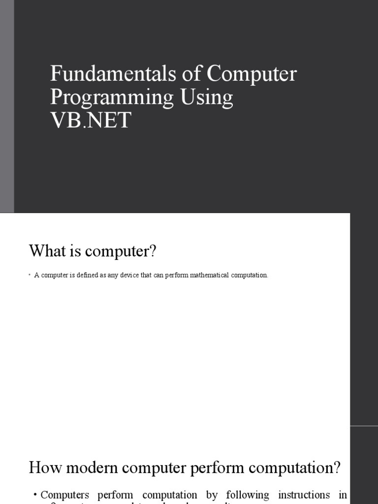 Fundamentals of Computer Programming Using | PDF | Programming Language ...