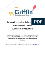 GriffinOT Sensory Processing Online Course Level 1 Notes
