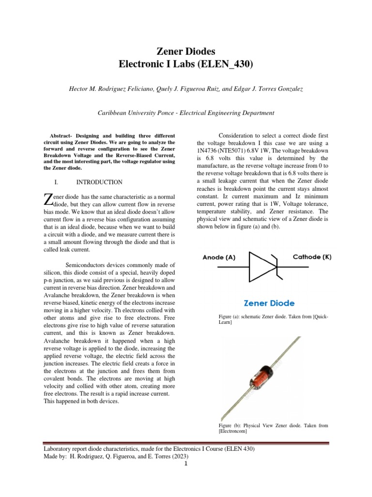 Zenner Diode entregar PDF