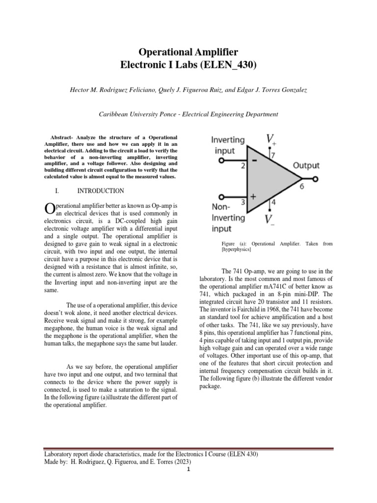 Operational Amplifier | PDF