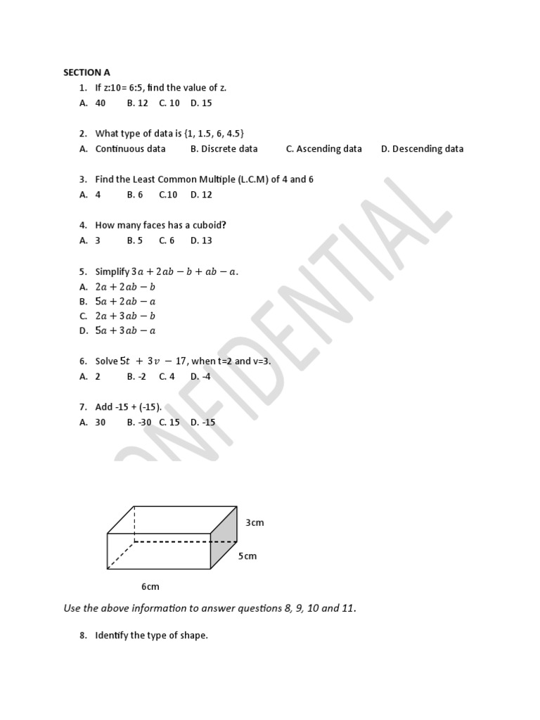 Math Question | PDF