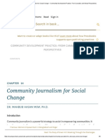 Community Journalism For Social Change - Community Development Practice - From Canadian and Global Perspectives