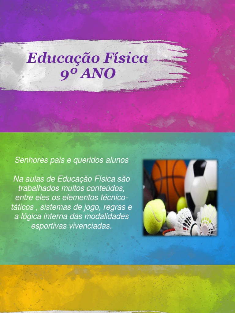 Quiz de Educação Física 9º Ano | PDF