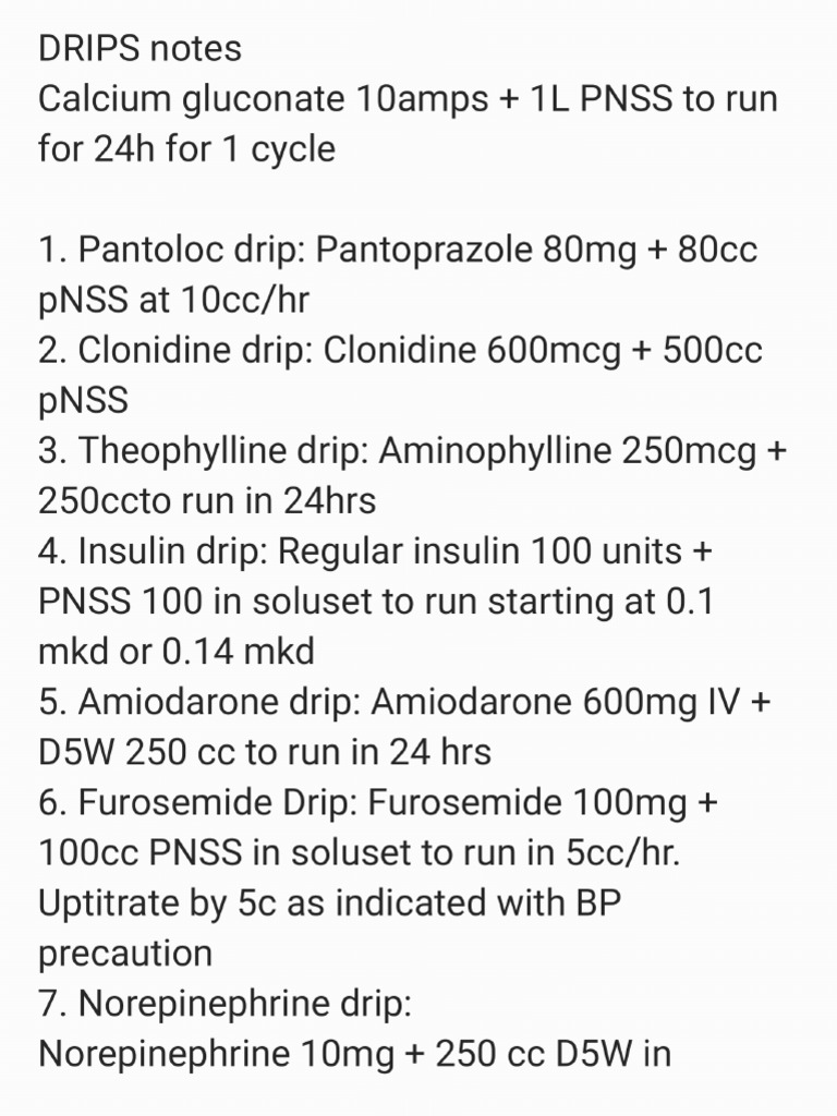 Drip Notes | PDF
