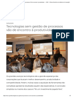 2019 - Tecnologias Sem Gestão de Processos Vão de Encontro À Produtividade - CBIC