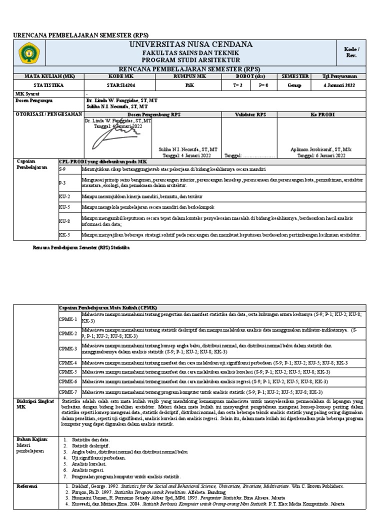 RPS Statistika - 2022 | PDF
