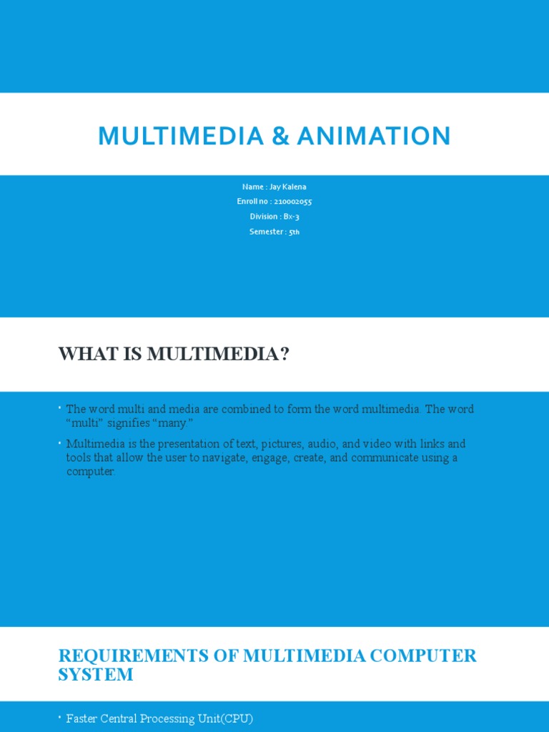 COCmultimedia and Animation PDF Multimedia Graphics