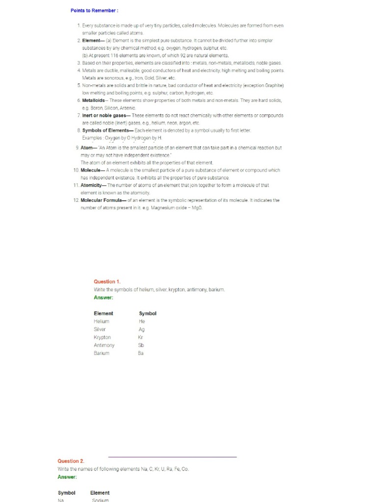 Element Compounds Mixture | PDF