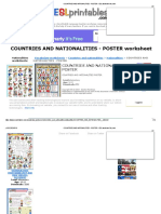 Countries and Nationalities - Poster - Esl Worksheet by Xani