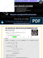 DDP - Solution - JEE ADVANCED - Matrices & Determinants