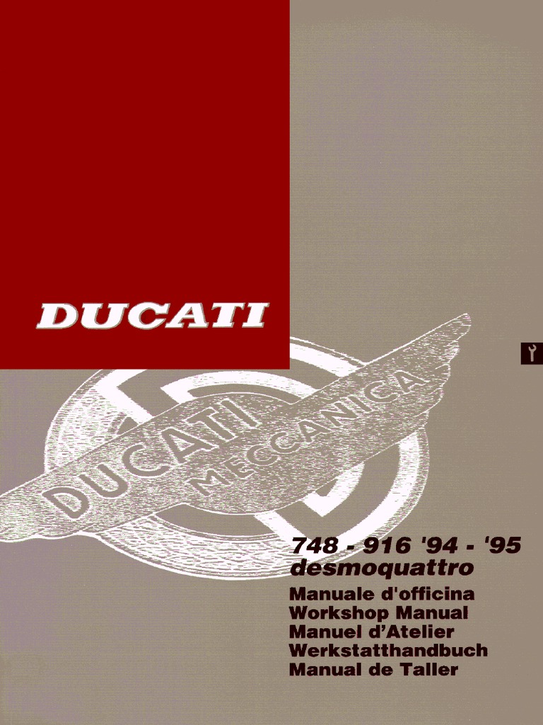 DUCATI Workshop manual 748R '01 　マニュアル　① Ducati 748-916 Service Manual PDF | PDF
