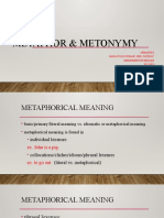 Metaphor and Metonymy