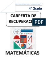 4to - MATEMATICAS - CARPETA DE RECUPERACION