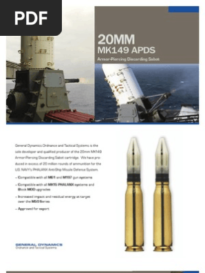20mm Mk149 Apds Armor Piercing Discarding Sabot