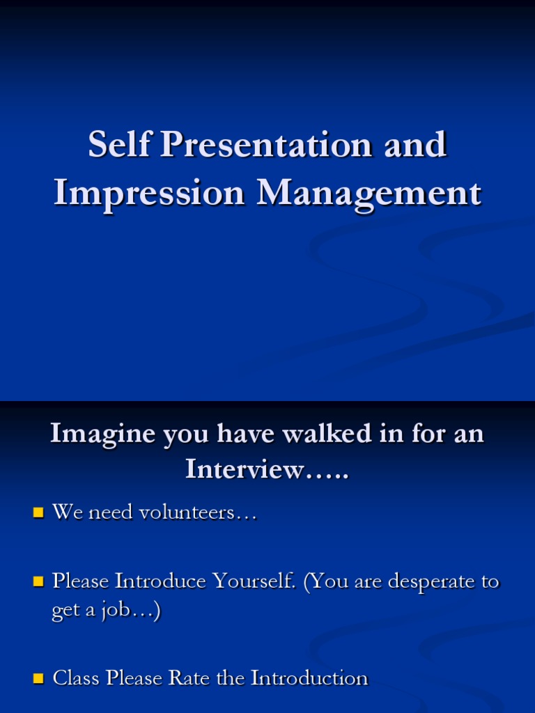 Impression management essay image