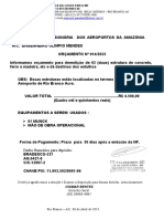 Orçamento 014-2023. Aeroportos Da Amazônia