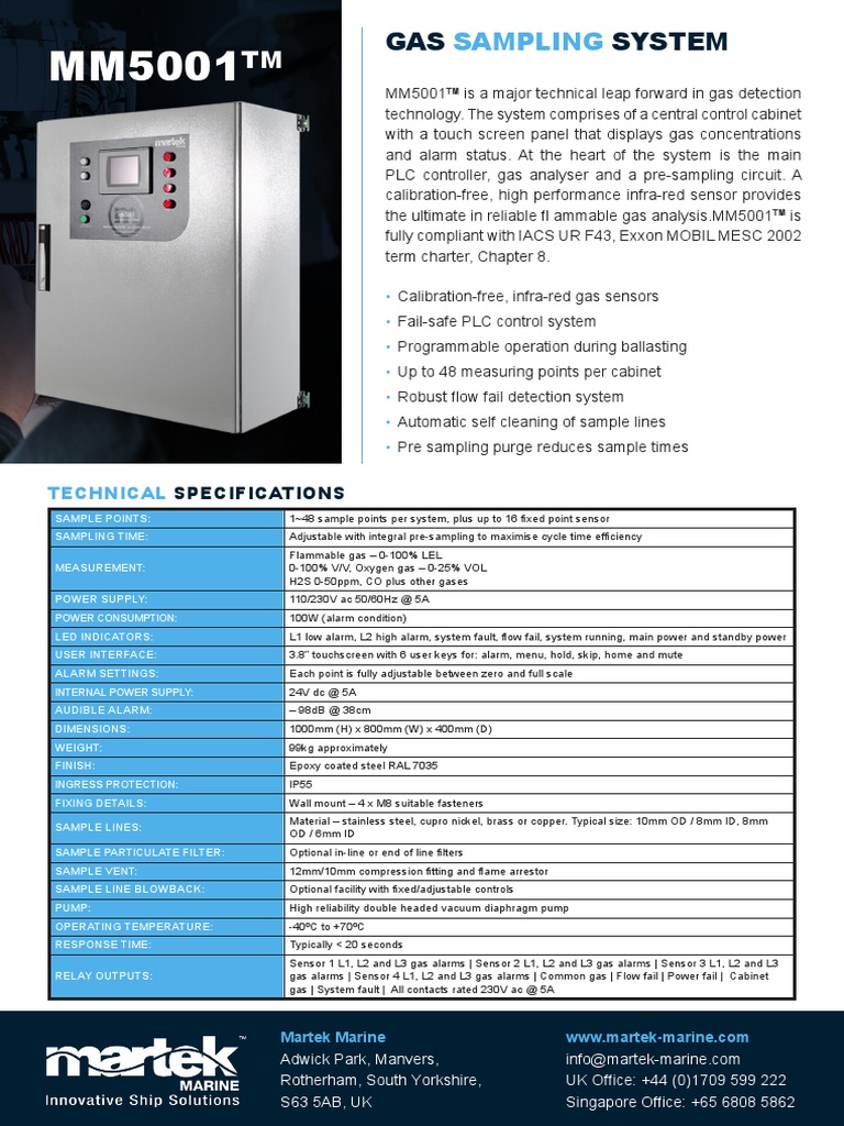 MM5001TM Gas Detection System Overview | PDF
