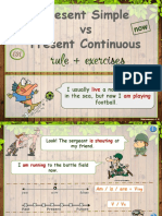 Pr. Simple vs Pr.Continuous (rule + ex.) (6-7кл)