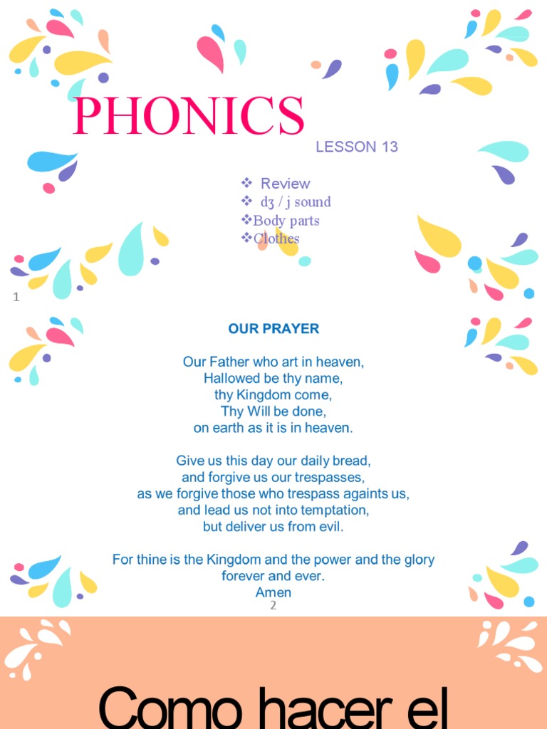 Lesson 13 Sound (ʤ) and (J) - Body Parts - Clothes - Cleaned | PDF