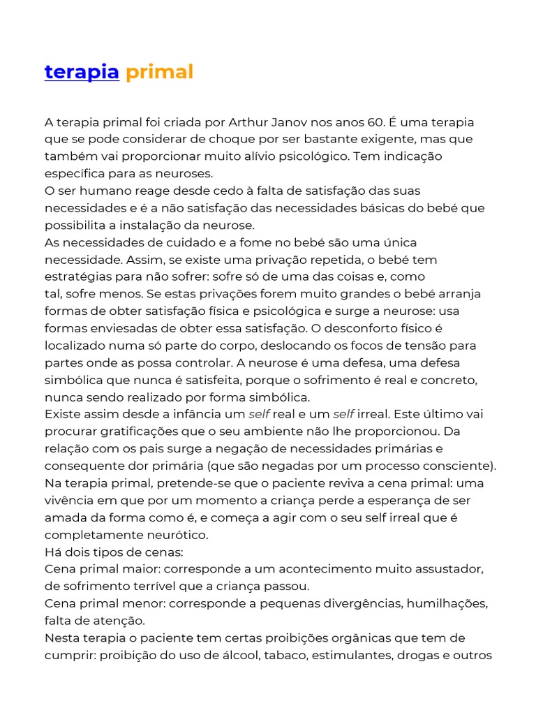 Terapia Primal PDF Autoajuda