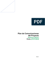 G - Plan de Comunicaciones Del Proyecto