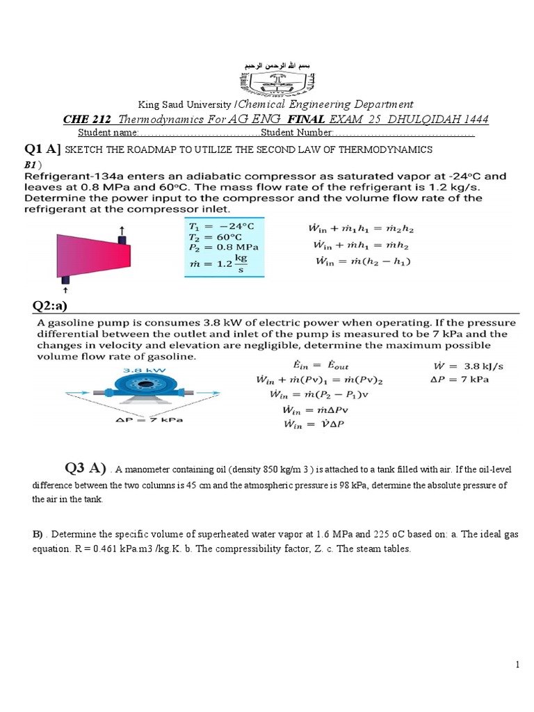 Agri Engineering Final Exam Spring 2023 And Solution Pdf Pressure