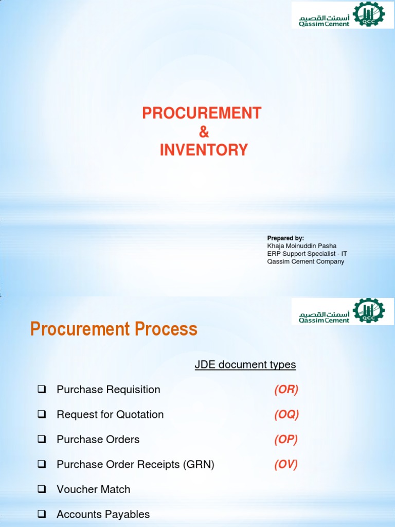 Procurement Inventory Guide Pdf Voucher Procurement