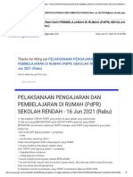 Pelaksanaan Pengajaran Dan Pembelajaran Di Rumah (PDPR) SEKOLAH RENDAH - 16 Jun 2021 (Rabu)