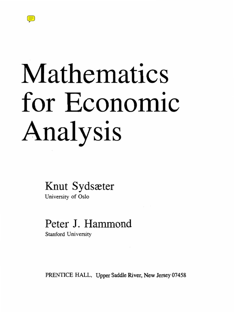 Essential Mathematics For Economic Analysis 5th Edition Pdf Download